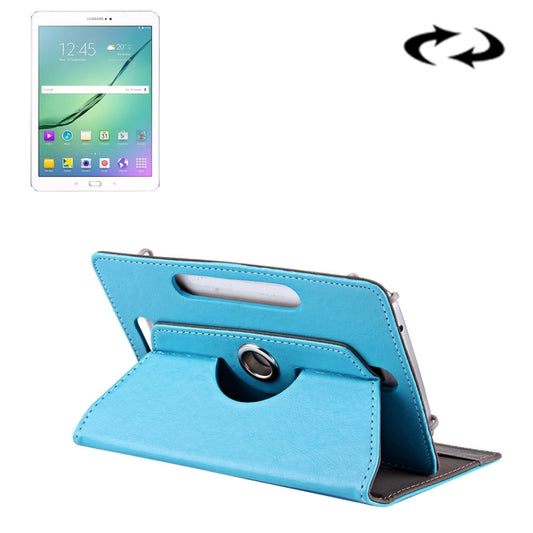 10 inch Tablets Leather Case Crazy Horse Texture 360 Degrees Rotation Protective Case Shell with Holder for Asus ZenPad 10 Z300C, Huawei MediaPad M2 10.0-A01W, Cube IWORK10(Baby Blue) - 10 - 11 inch by PMC Jewellery | Online Shopping South Africa | PMC Jewellery