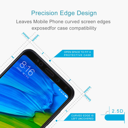 For Xiaomi  Redmi 5 Plus 9H Surface Hardness 2.5D Edge Anti-scratch Silk-screen Full Screen HD Tempered Glass Screen Protector (Black) -  by PMC Jewellery | Online Shopping South Africa | PMC Jewellery