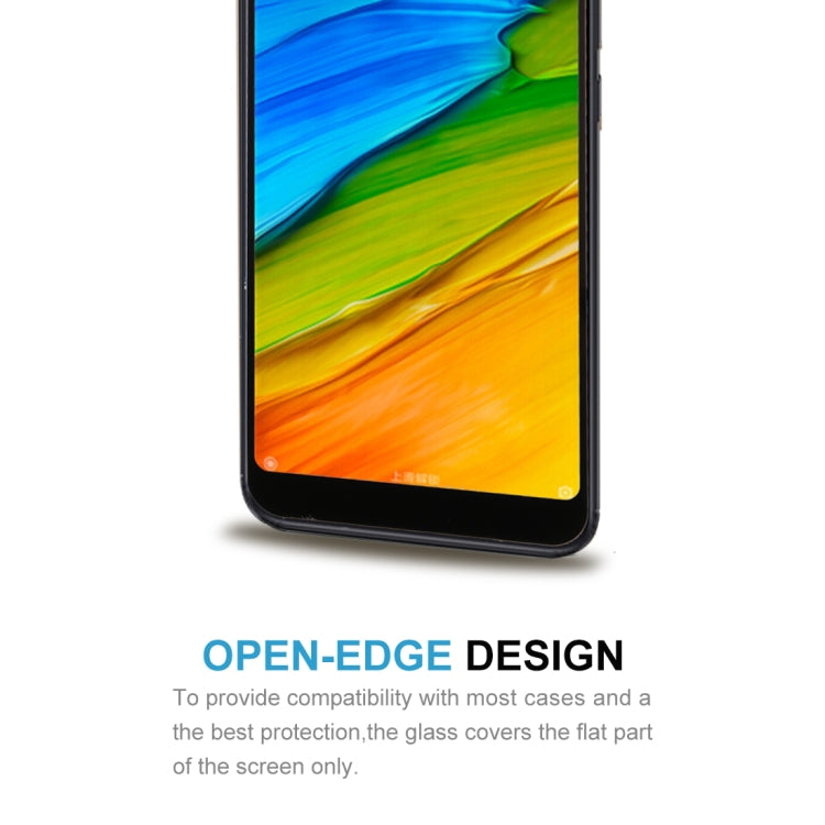 For Xiaomi  Redmi 5 Plus 9H Surface Hardness 2.5D Edge Anti-scratch Silk-screen Full Screen HD Tempered Glass Screen Protector (Black) -  by PMC Jewellery | Online Shopping South Africa | PMC Jewellery