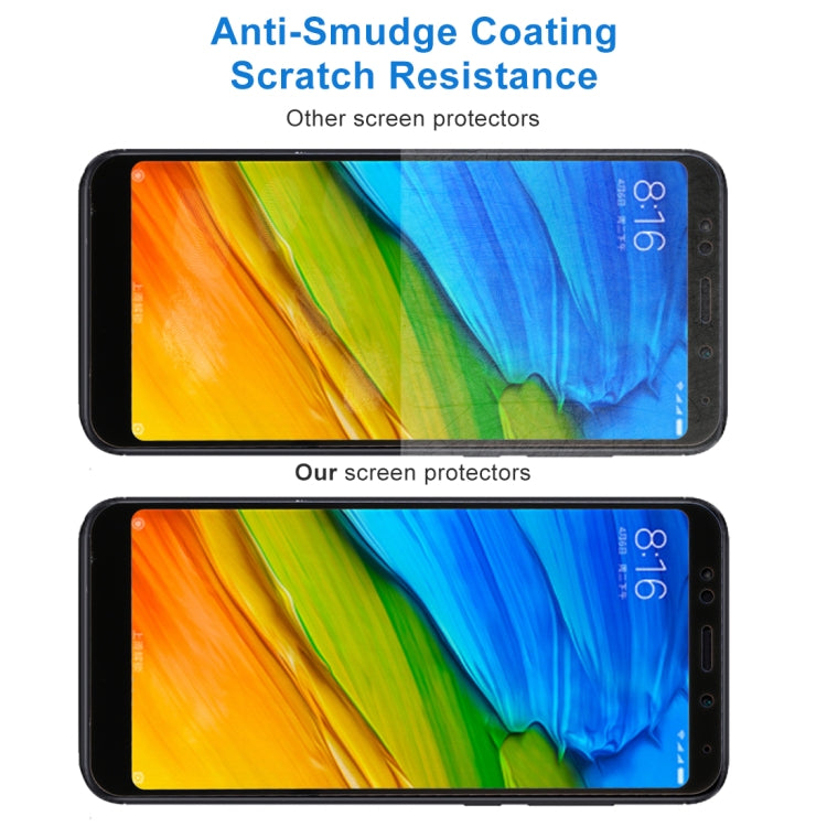 For Xiaomi  Redmi 5 Plus 9H Surface Hardness 2.5D Edge Anti-scratch Silk-screen Full Screen HD Tempered Glass Screen Protector (Black) -  by PMC Jewellery | Online Shopping South Africa | PMC Jewellery