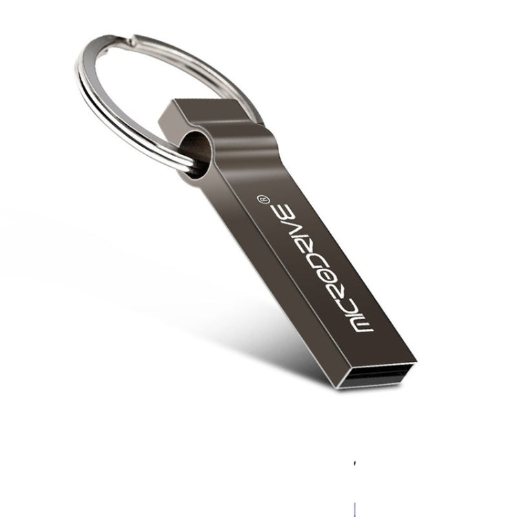 MicroDrive 16GB USB 2.0 Metal Keychain U Disk (Black) - USB Flash Drives by MicroDrive | Online Shopping South Africa | PMC Jewellery