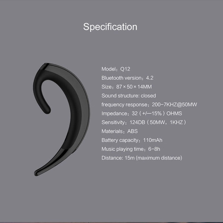OVEVO Ear-hanging Business Style Wireless Bluetooth Earphone Headset - Bluetooth Earphone by OVEVO | Online Shopping South Africa | PMC TechLife