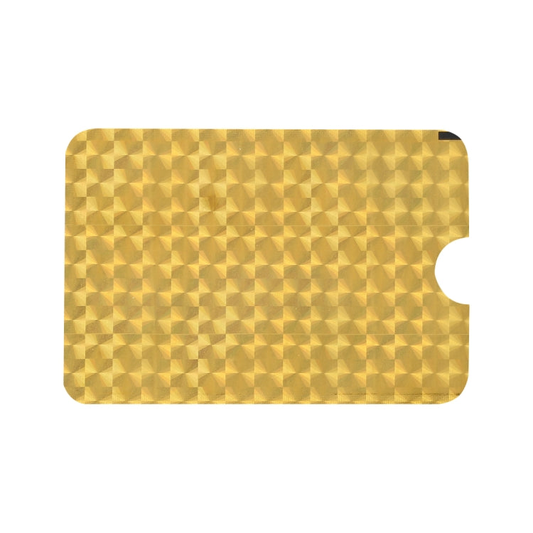 100pcs Aluminum Foil RFID Blocking Credit Card ID Bank Card Case Card Holder Cover, Size: 9 x 6.3cm(Golden Grid) - Antimagnetic RFID Package by PMC Jewellery | Online Shopping South Africa | PMC Jewellery | Buy Now Pay Later Mobicred