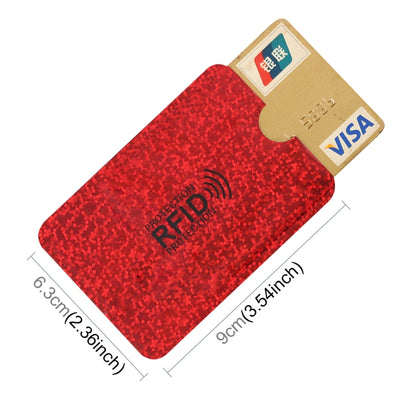 100pcs Aluminum Foil RFID Blocking Credit Card ID Bank Card Case Card Holder Cover, Size: 9 x 6.3cm (Red) - Antimagnetic RFID Package by PMC Jewellery | Online Shopping South Africa | PMC Jewellery | Buy Now Pay Later Mobicred